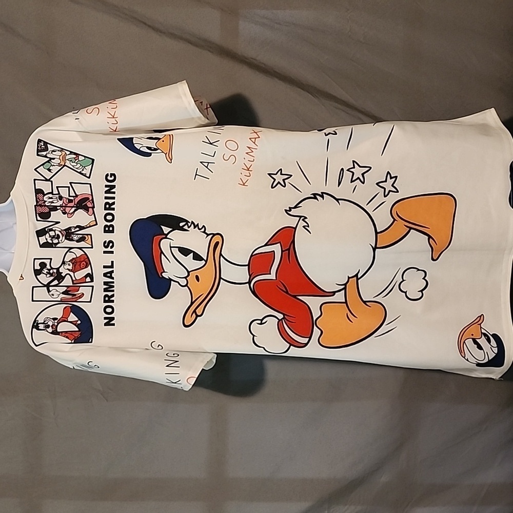 Disney Limited Kiki Max Mini Dress White Red Raglan Short Sleeve - Picture 2 of 8